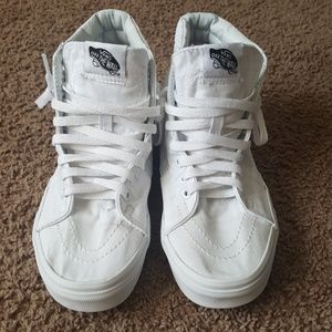 SOLD!!! VanWhiteHighTopShoes
